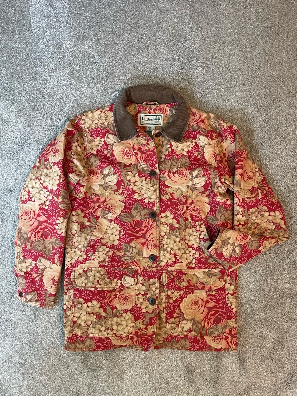 L.L. Bean Floral Barn Jacket - Size Medium